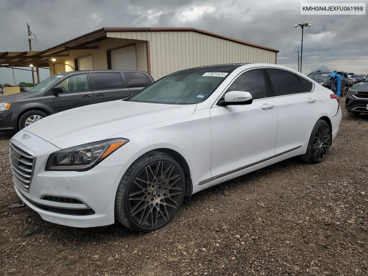 2015 Hyundai Genesis 3.8L VIN: KMHGN4JEXFU061998 Lot: 57831524