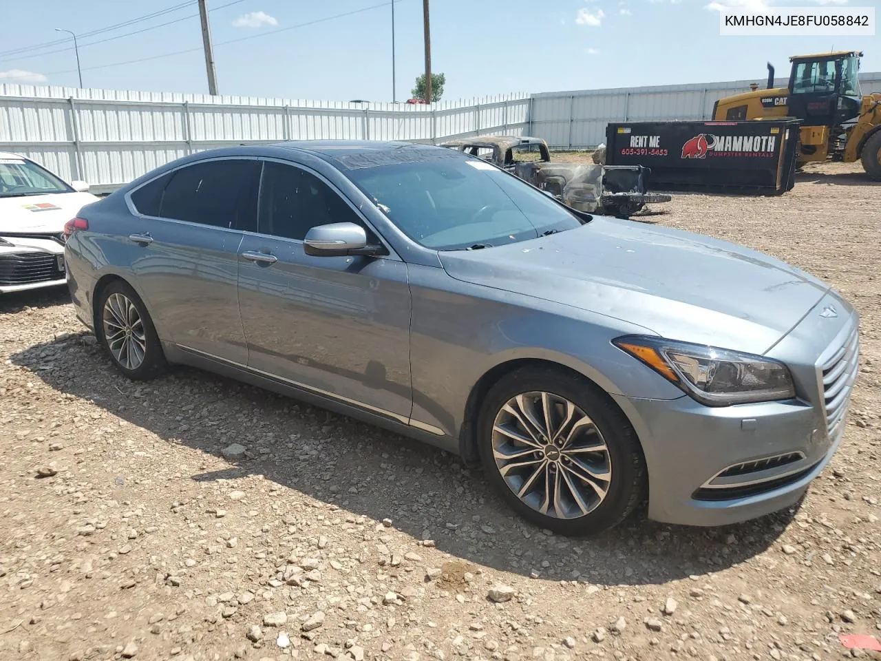 2015 Hyundai Genesis 3.8L VIN: KMHGN4JE8FU058842 Lot: 61799414