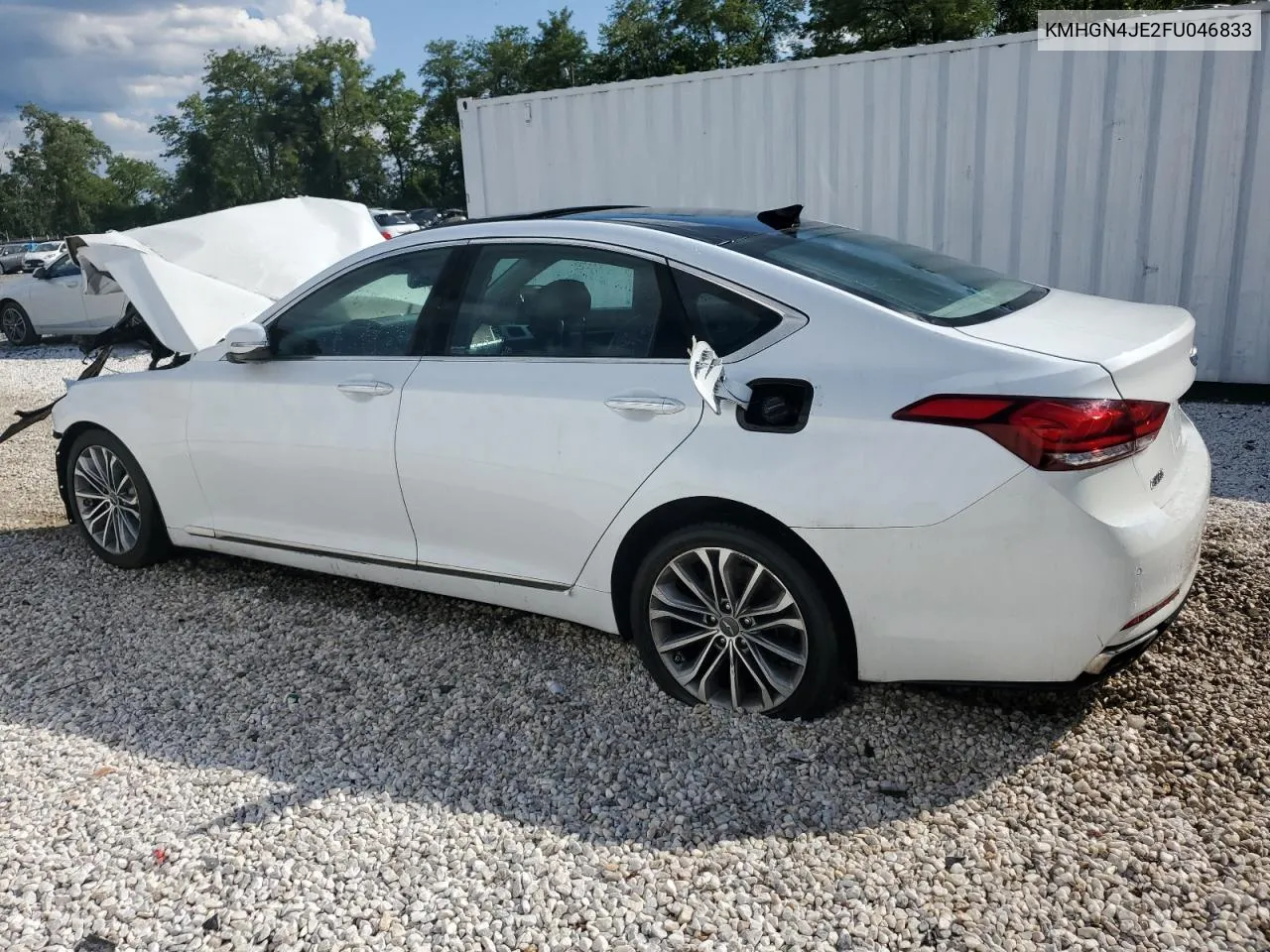 KMHGN4JE2FU046833 2015 Hyundai Genesis 3.8L