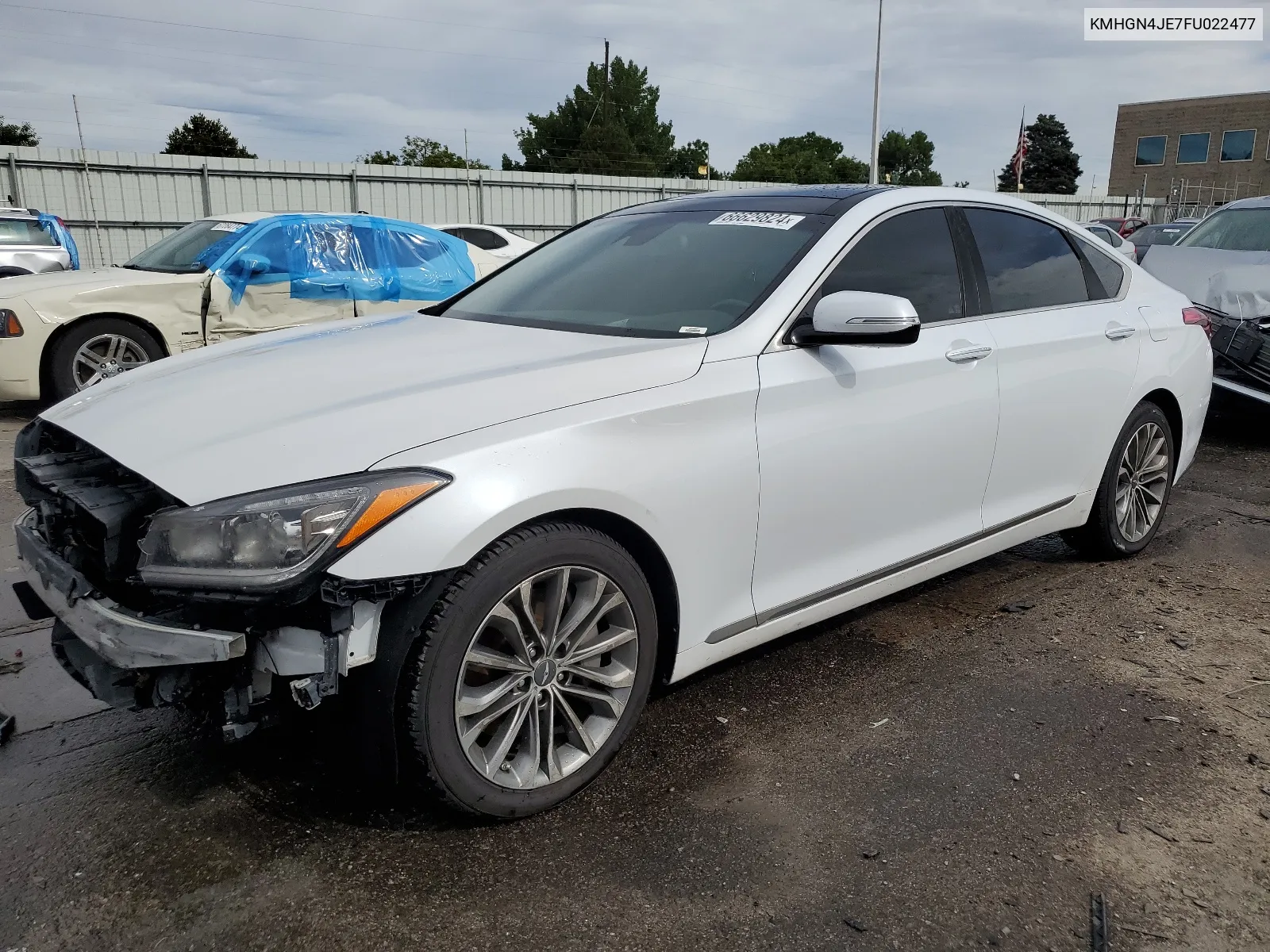 2015 Hyundai Genesis 3.8L VIN: KMHGN4JE7FU022477 Lot: 66629824