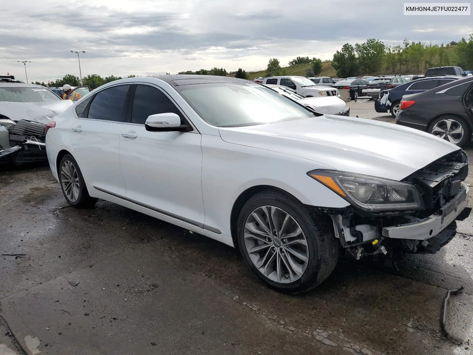 2015 Hyundai Genesis 3.8L VIN: KMHGN4JE7FU022477 Lot: 66629824