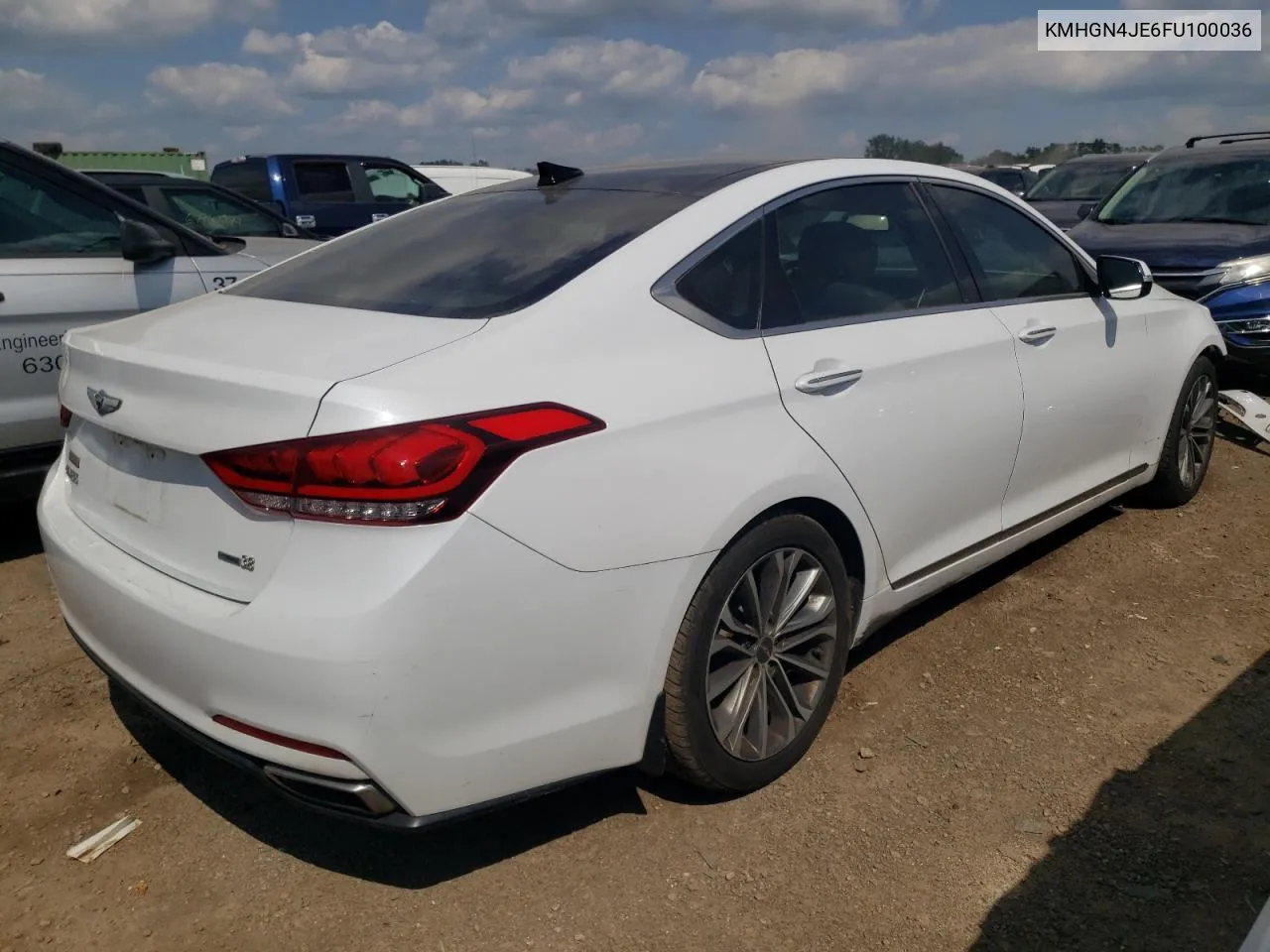 2015 Hyundai Genesis 3.8L VIN: KMHGN4JE6FU100036 Lot: 67147744