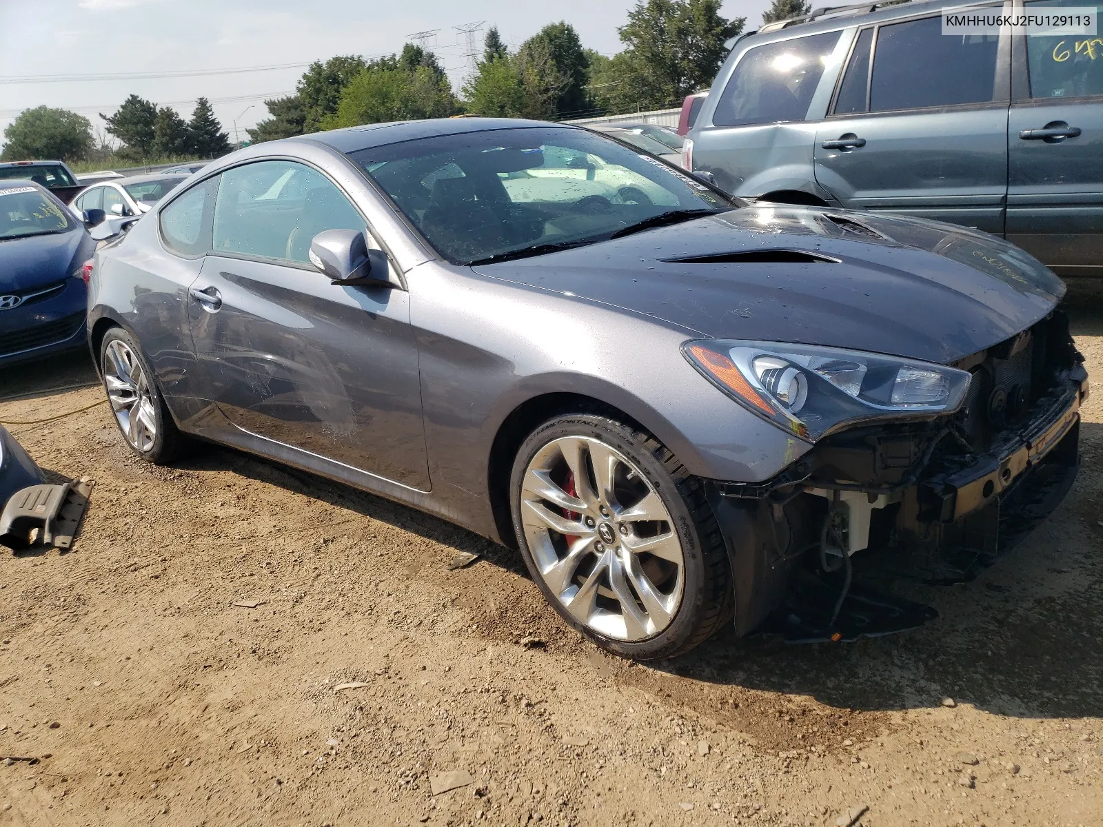 2015 Hyundai Genesis Coupe 3.8L VIN: KMHHU6KJ2FU129113 Lot: 67466284