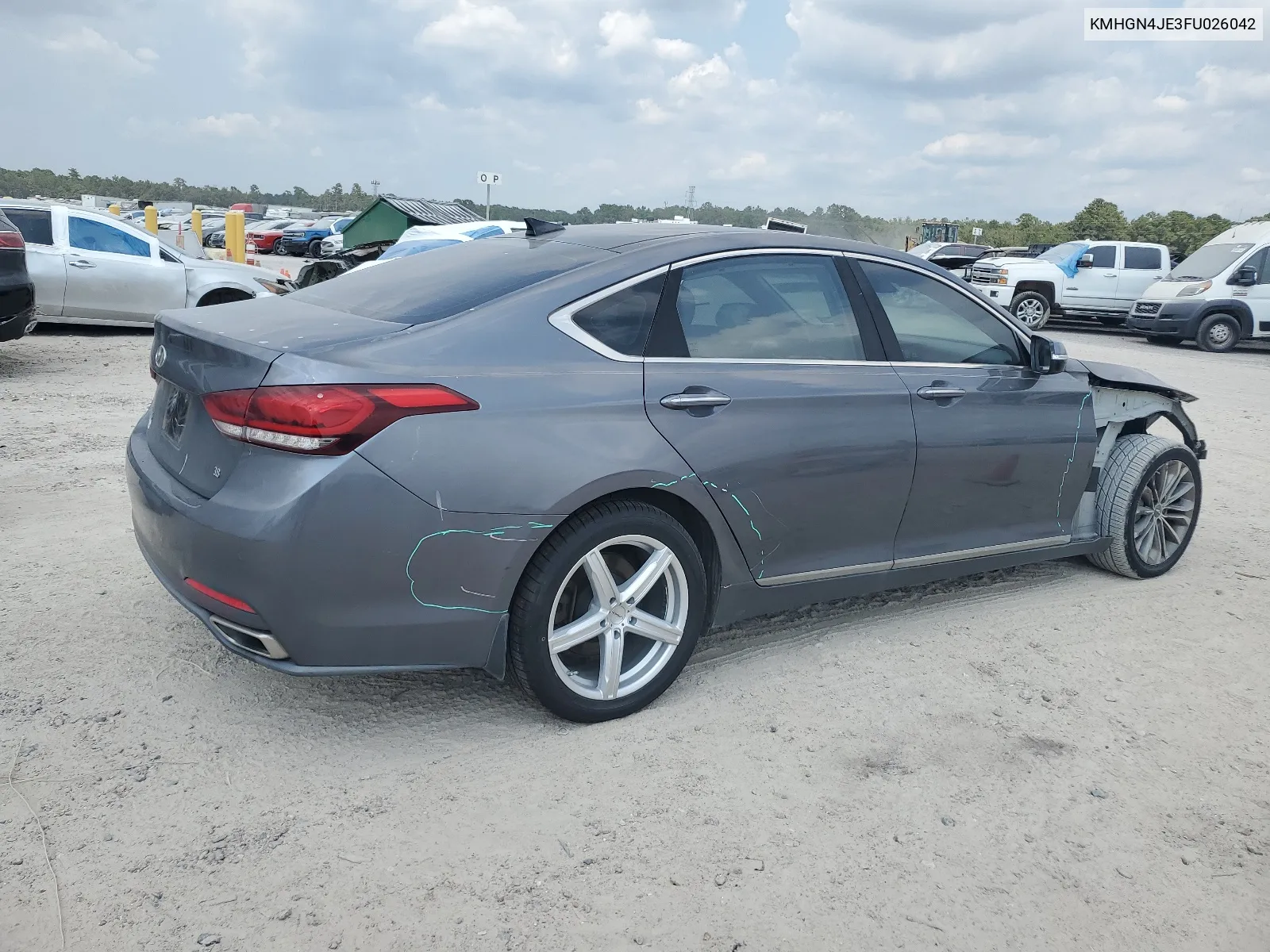 2015 Hyundai Genesis 3.8L VIN: KMHGN4JE3FU026042 Lot: 67475664