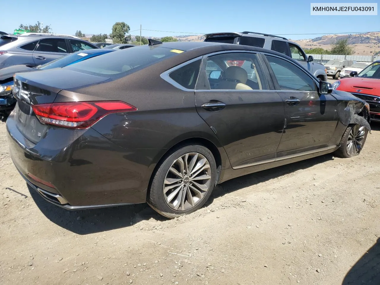 KMHGN4JE2FU043091 2015 Hyundai Genesis 3.8L