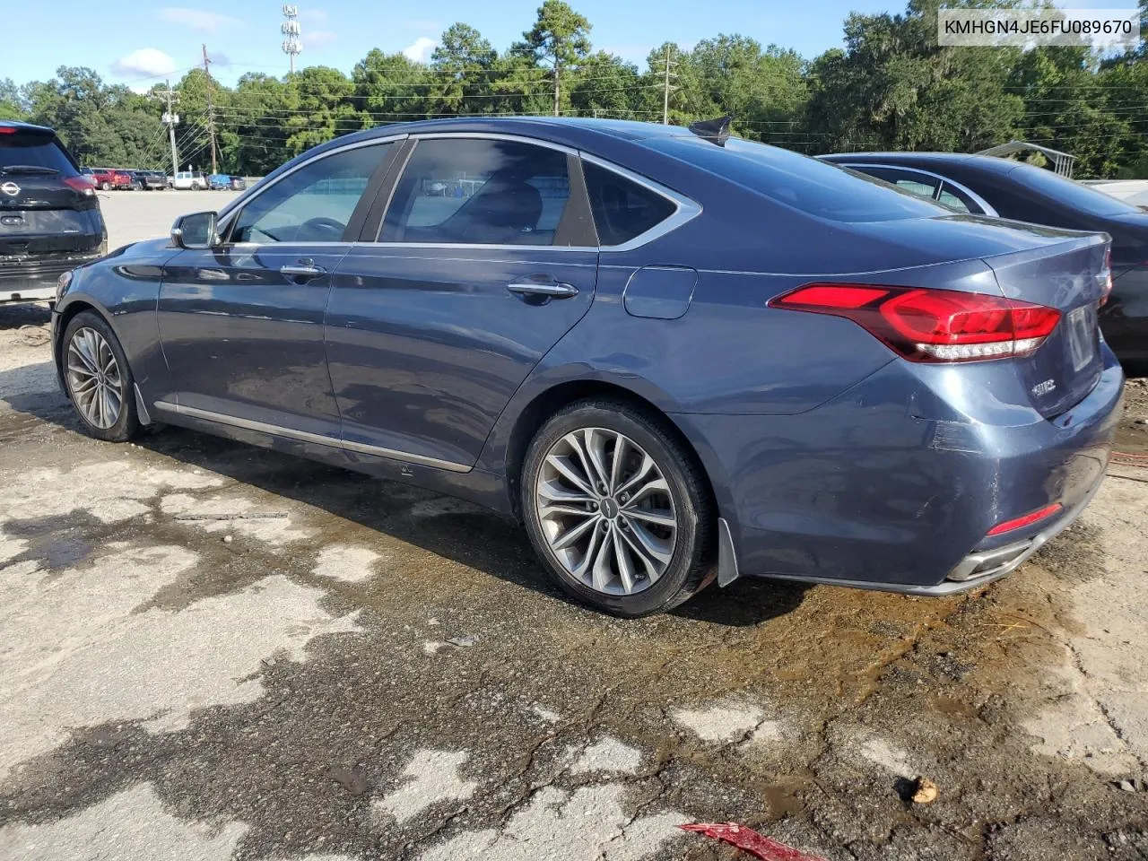 2015 Hyundai Genesis 3.8L VIN: KMHGN4JE6FU089670 Lot: 68290264