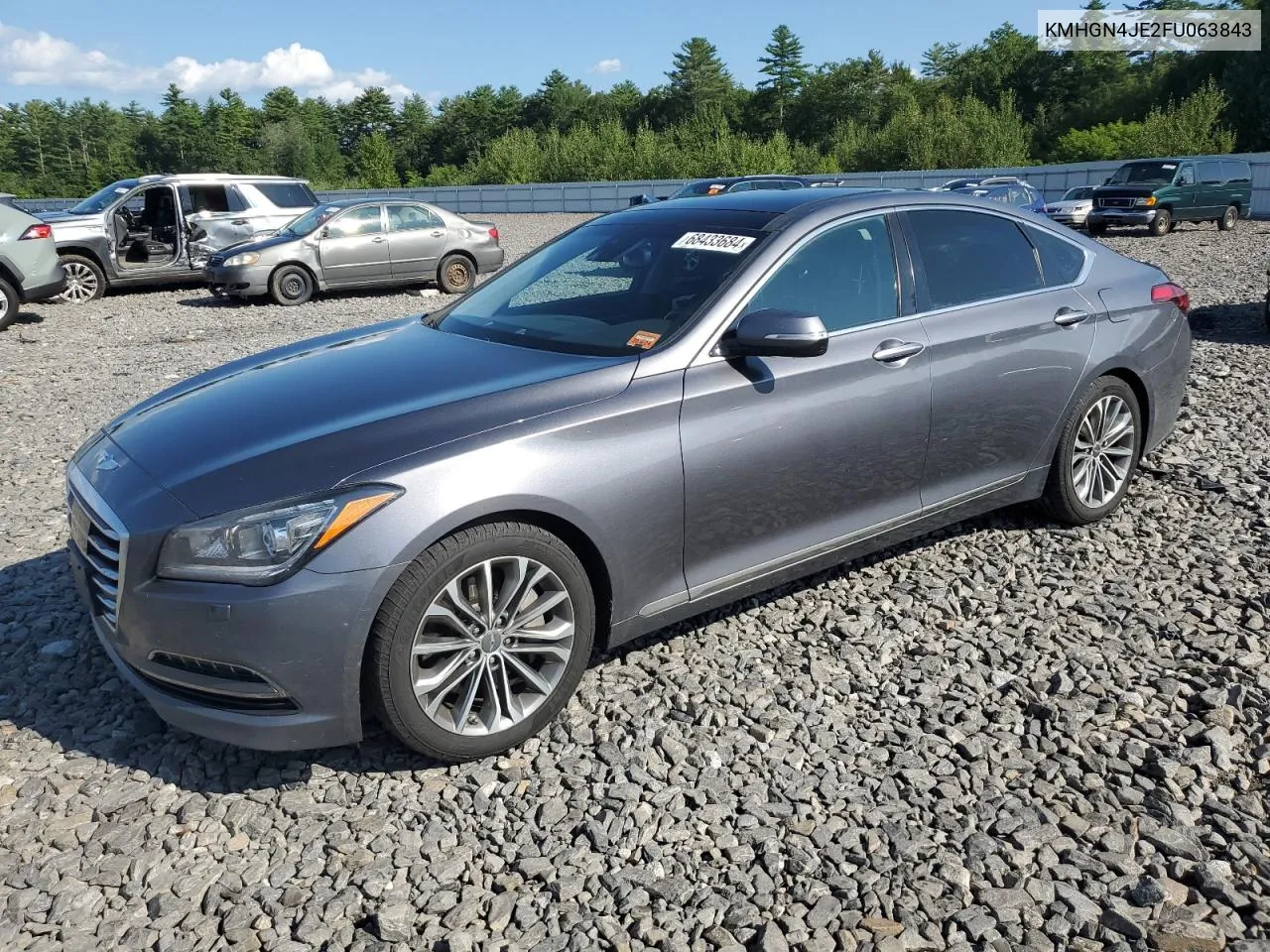 2015 Hyundai Genesis 3.8L VIN: KMHGN4JE2FU063843 Lot: 68433684