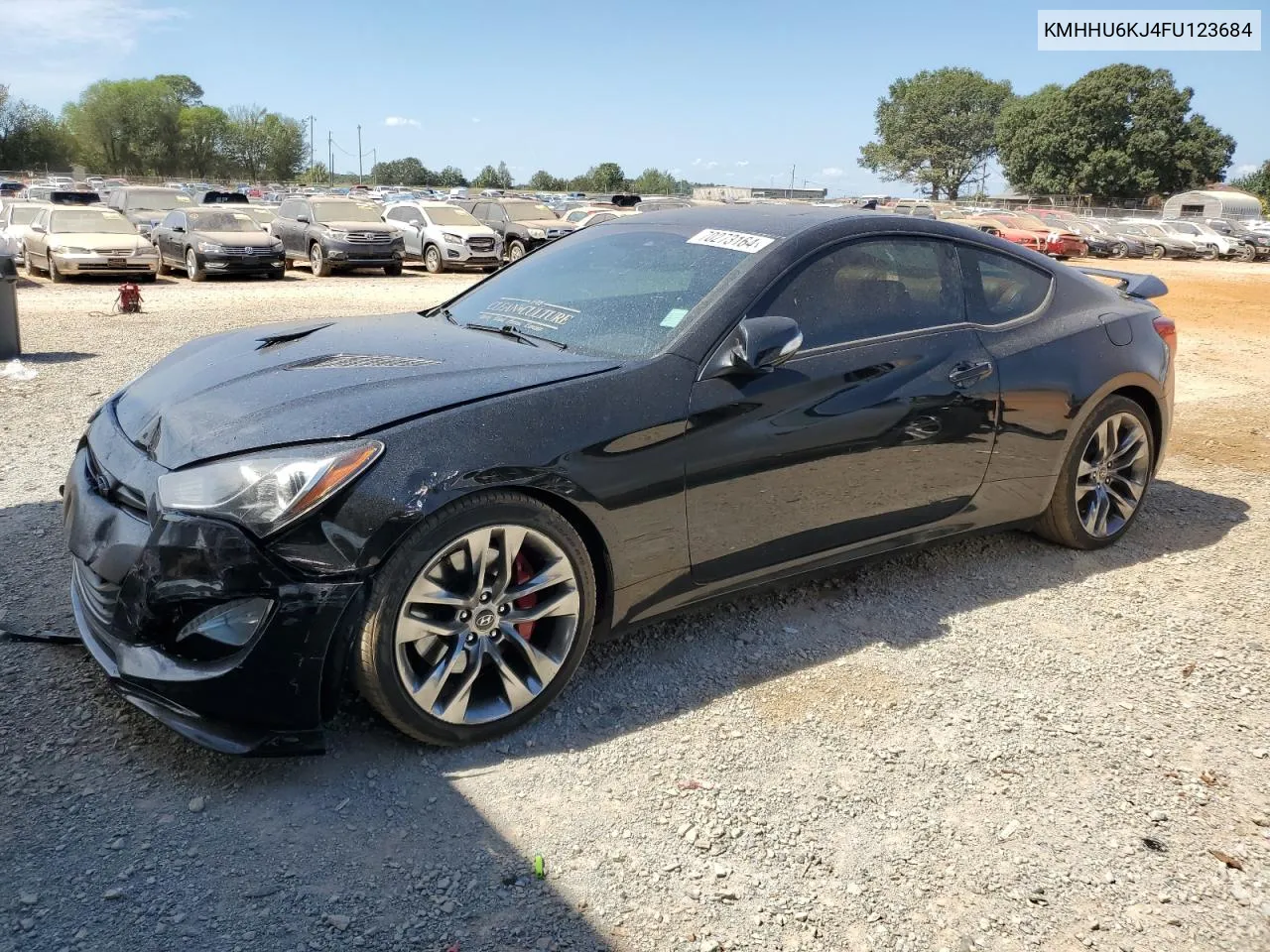 2015 Hyundai Genesis Coupe 3.8L VIN: KMHHU6KJ4FU123684 Lot: 70273164