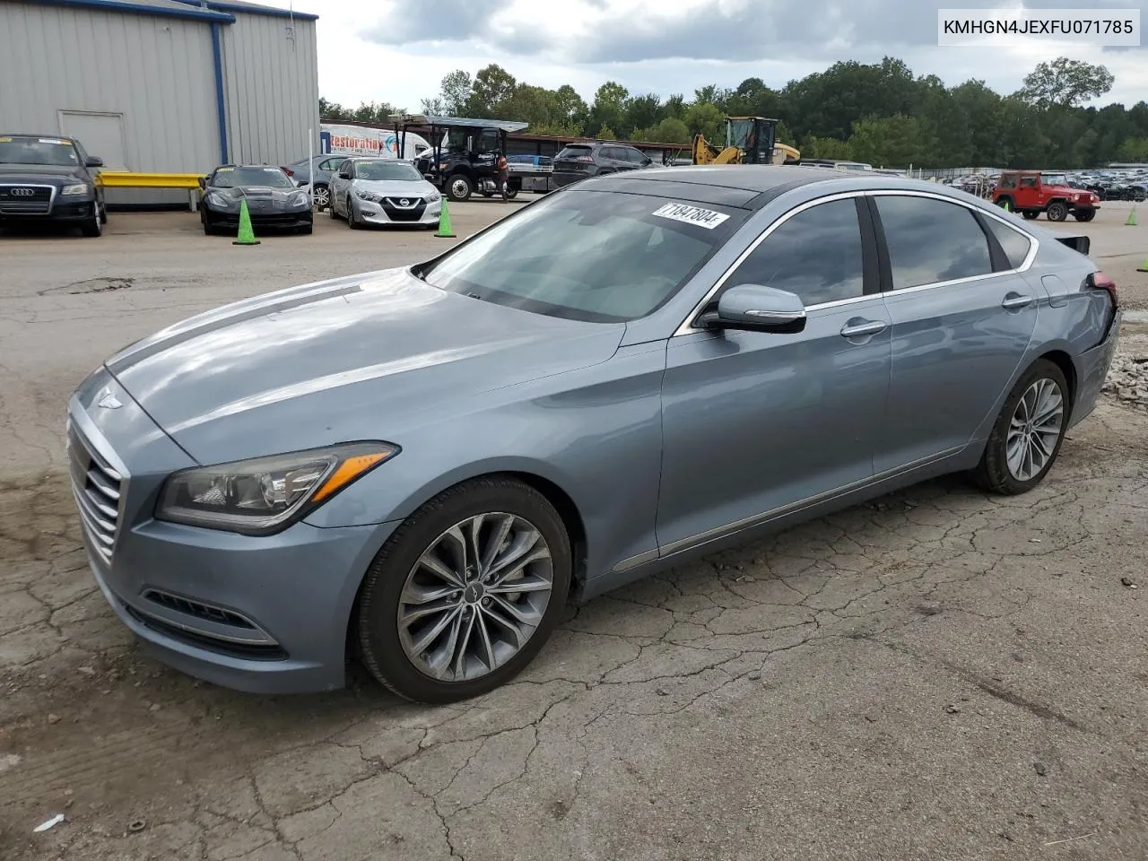 2015 Hyundai Genesis 3.8L VIN: KMHGN4JEXFU071785 Lot: 71847804