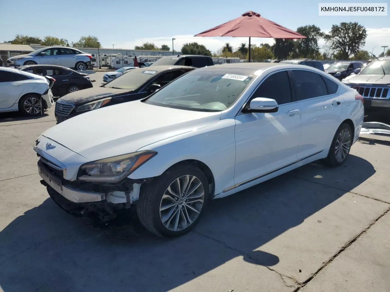 2015 Hyundai Genesis 3.8L VIN: KMHGN4JE5FU048172 Lot: 72169334