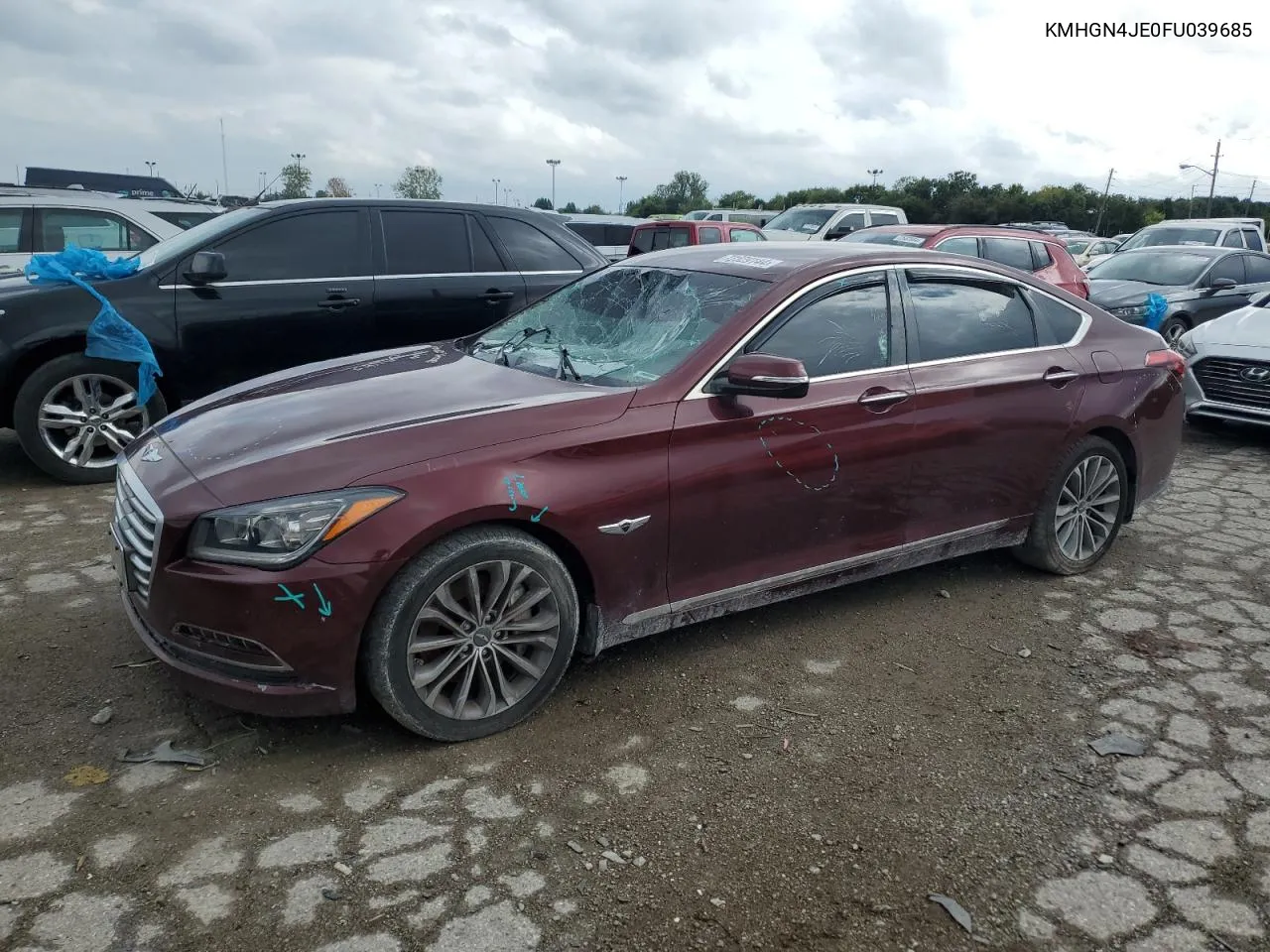 2015 Hyundai Genesis 3.8L VIN: KMHGN4JE0FU039685 Lot: 72329144