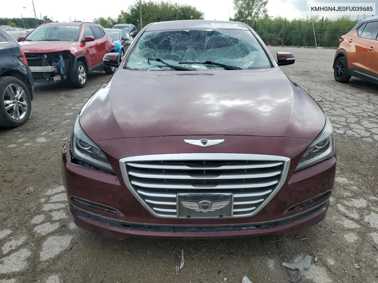 2015 Hyundai Genesis 3.8L VIN: KMHGN4JE0FU039685 Lot: 72329144