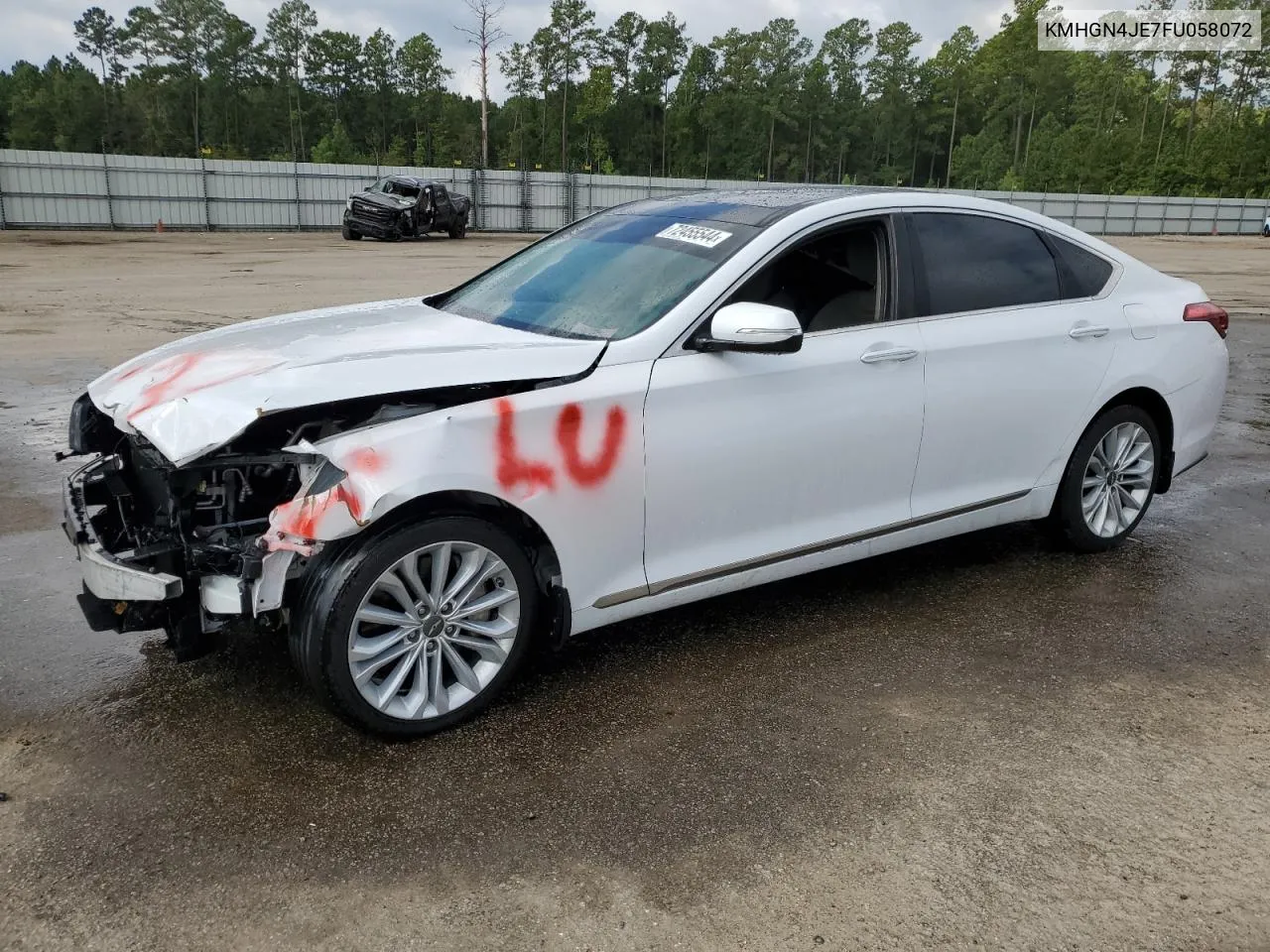 2015 Hyundai Genesis 3.8L VIN: KMHGN4JE7FU058072 Lot: 72455544