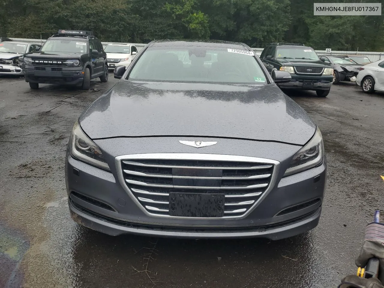 2015 Hyundai Genesis 3.8L VIN: KMHGN4JE8FU017367 Lot: 72905964