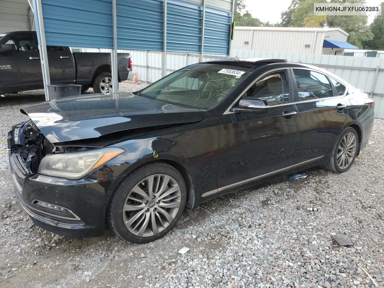 2015 Hyundai Genesis 5.0L VIN: KMHGN4JFXFU062383 Lot: 72953634