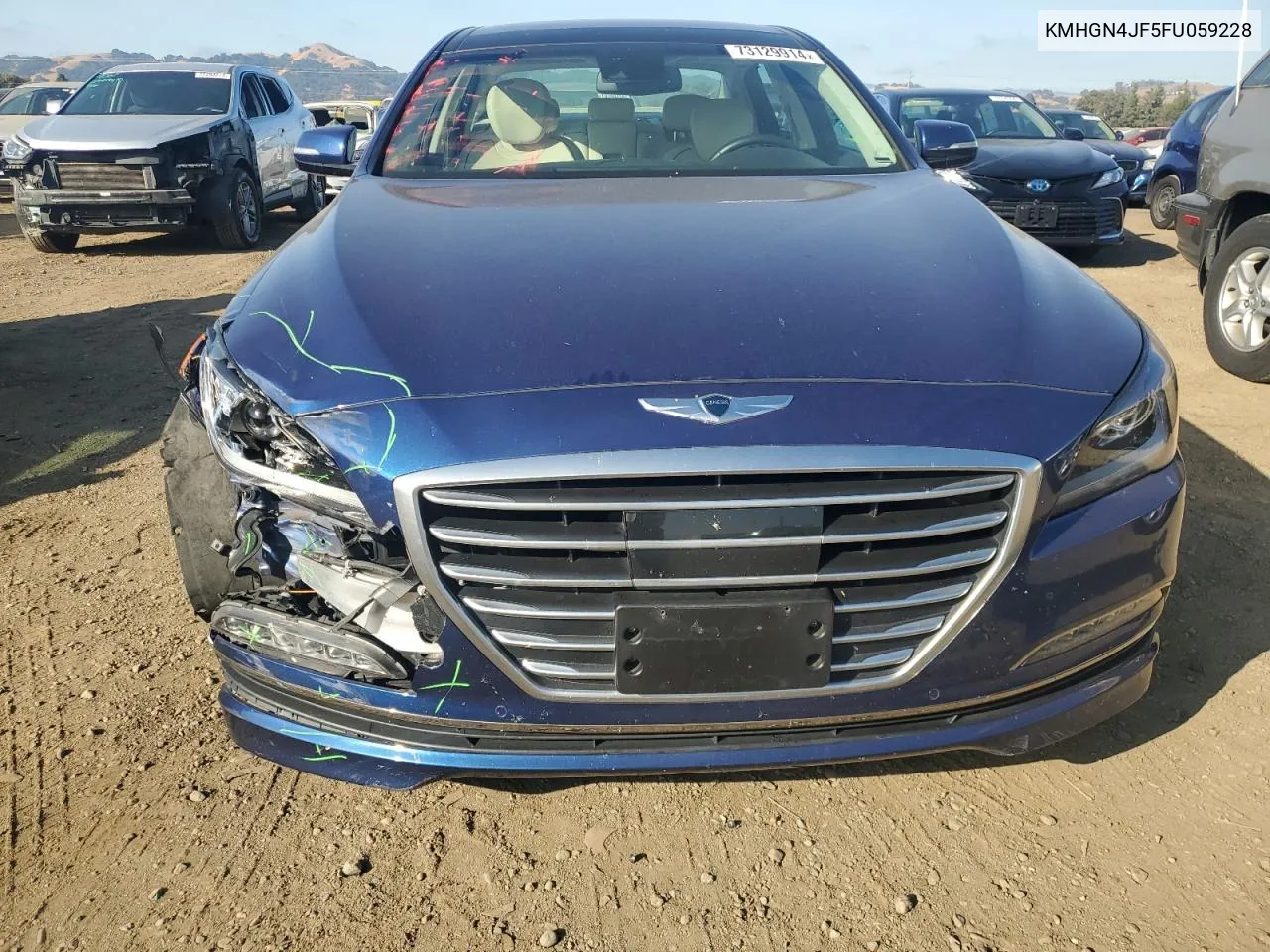 2015 Hyundai Genesis 5.0L VIN: KMHGN4JF5FU059228 Lot: 73129914