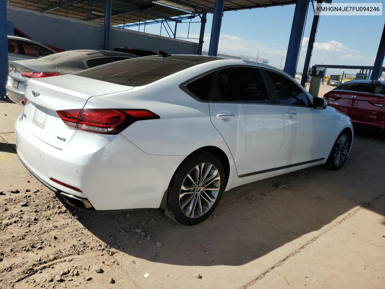 2015 Hyundai Genesis 3.8L VIN: KMHGN4JE7FU094246 Lot: 73562244