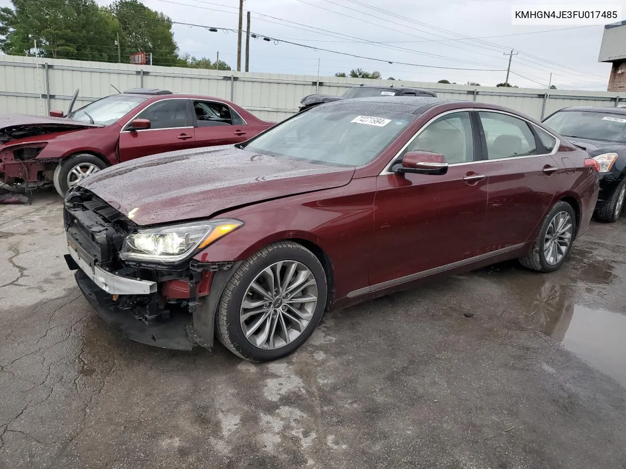 KMHGN4JE3FU017485 2015 Hyundai Genesis 3.8L