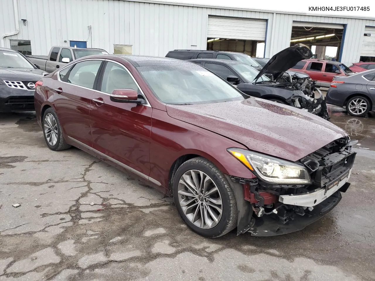 2015 Hyundai Genesis 3.8L VIN: KMHGN4JE3FU017485 Lot: 74071994