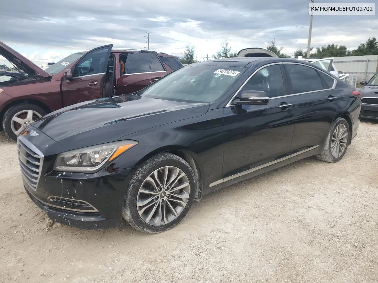 2015 Hyundai Genesis 3.8L VIN: KMHGN4JE5FU102702 Lot: 74218274