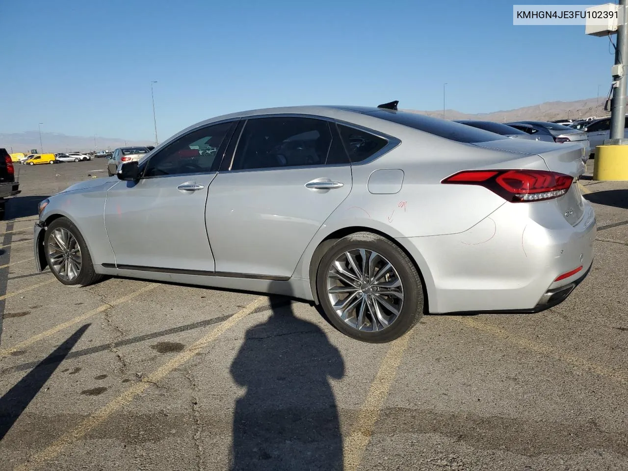 2015 Hyundai Genesis 3.8L VIN: KMHGN4JE3FU102391 Lot: 74568584