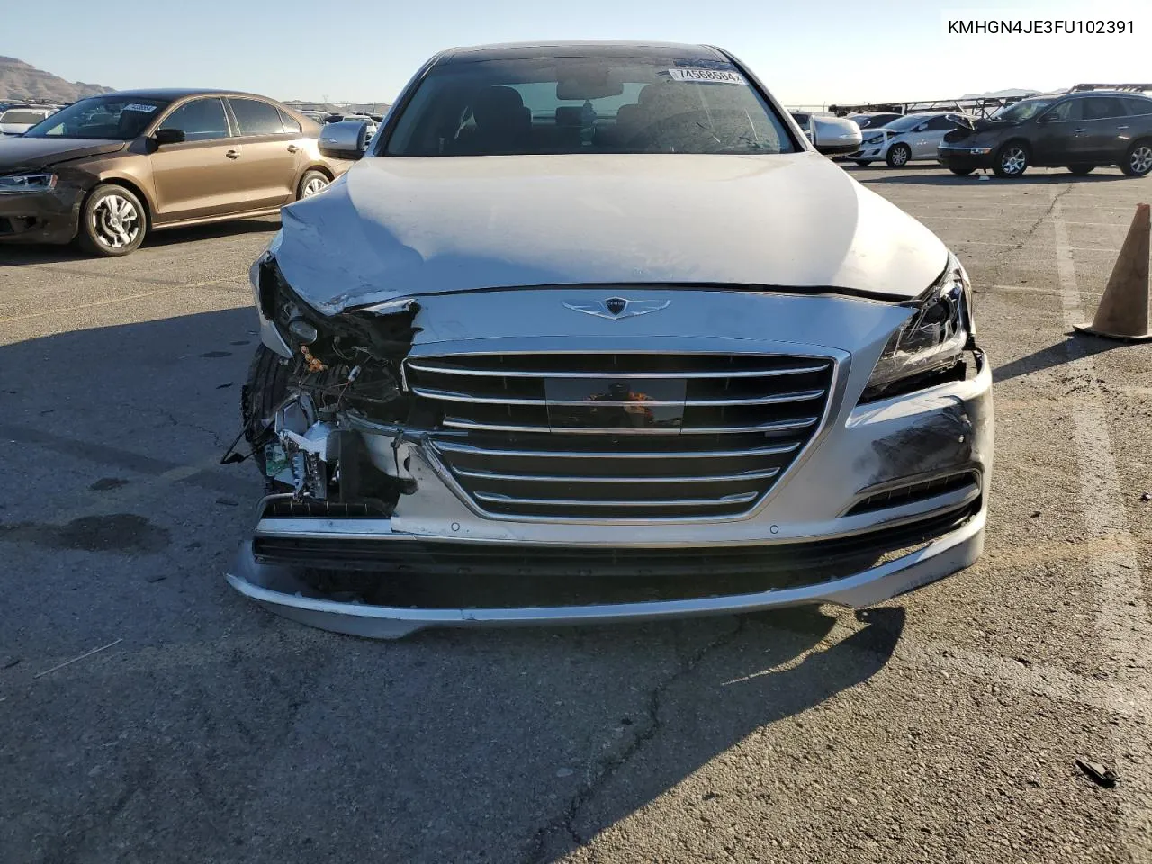 2015 Hyundai Genesis 3.8L VIN: KMHGN4JE3FU102391 Lot: 74568584