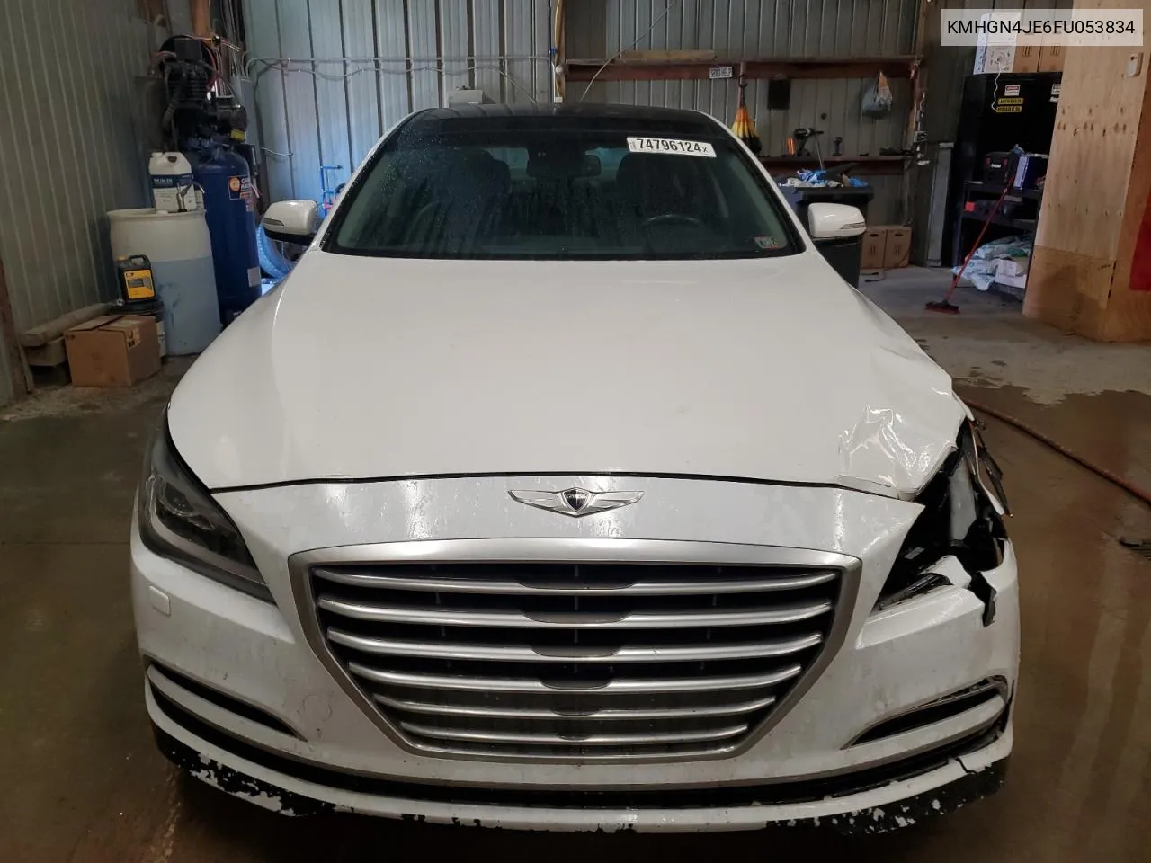 2015 Hyundai Genesis 3.8L VIN: KMHGN4JE6FU053834 Lot: 74796124