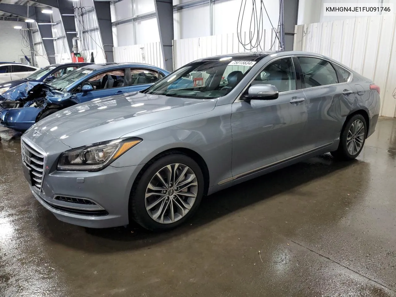 2015 Hyundai Genesis 3.8L VIN: KMHGN4JE1FU091746 Lot: 75015634