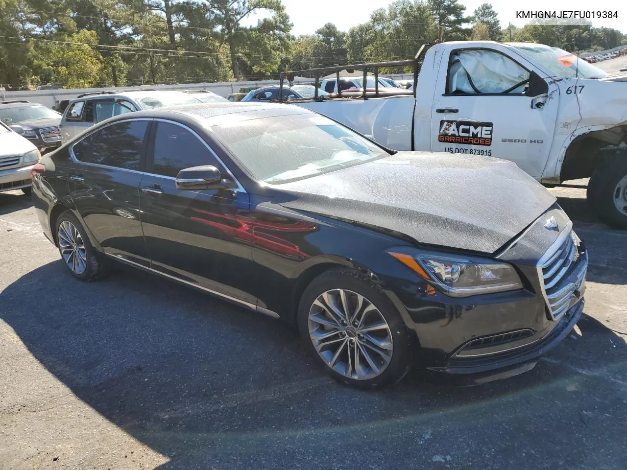 2015 Hyundai Genesis 3.8L VIN: KMHGN4JE7FU019384 Lot: 75303704