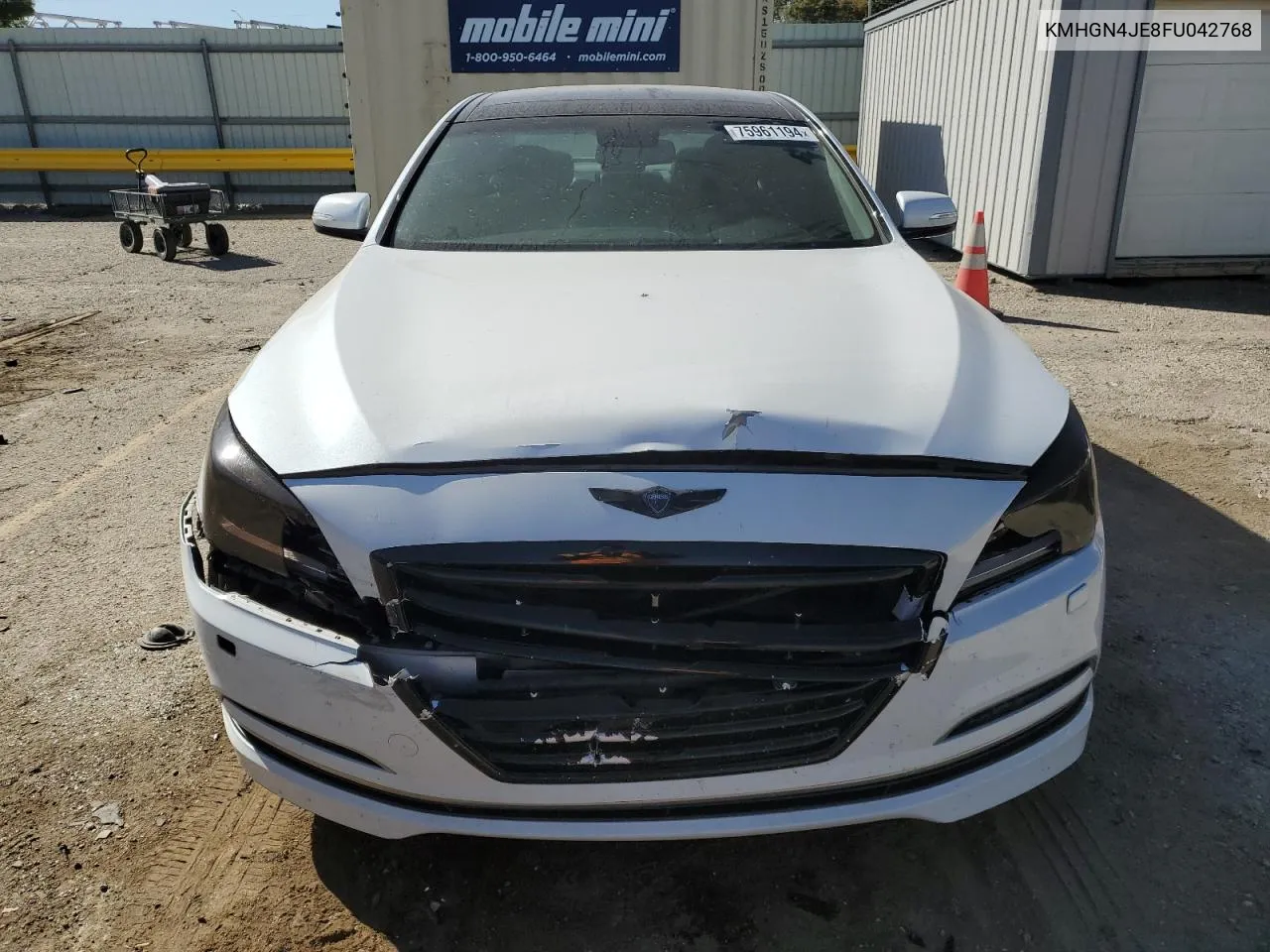 2015 Hyundai Genesis 3.8L VIN: KMHGN4JE8FU042768 Lot: 75961194