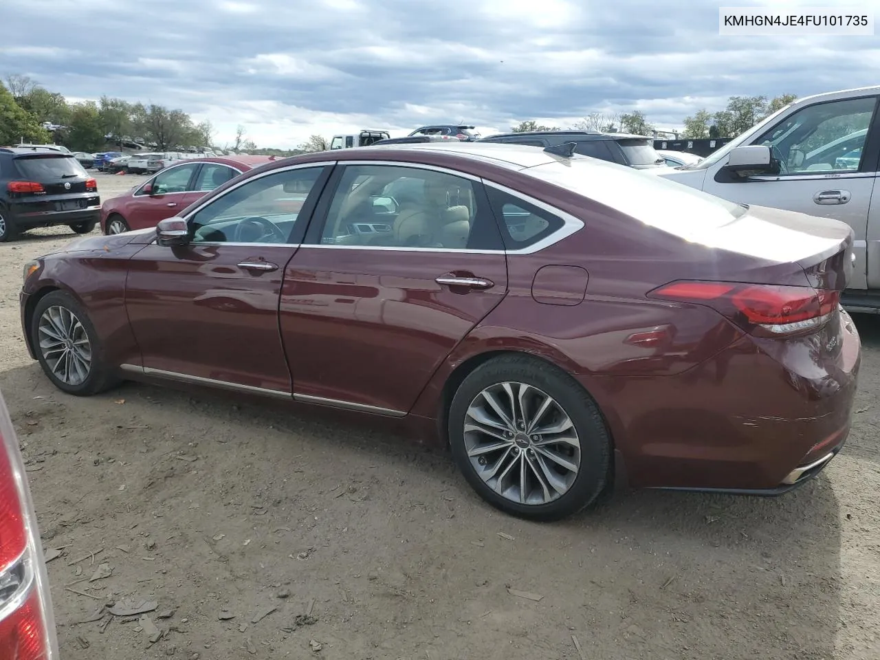 2015 Hyundai Genesis 3.8L VIN: KMHGN4JE4FU101735 Lot: 75965824