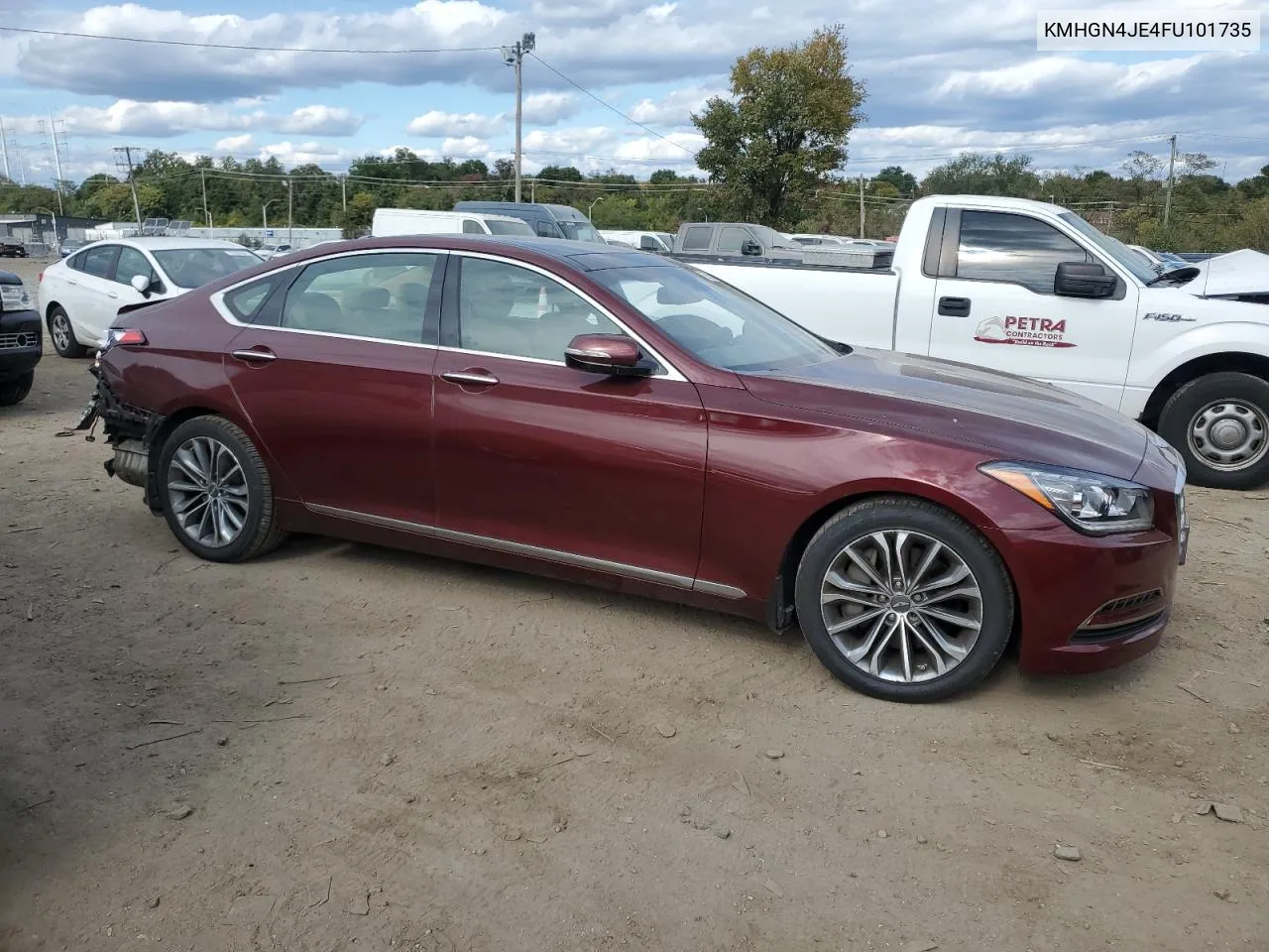 2015 Hyundai Genesis 3.8L VIN: KMHGN4JE4FU101735 Lot: 75965824