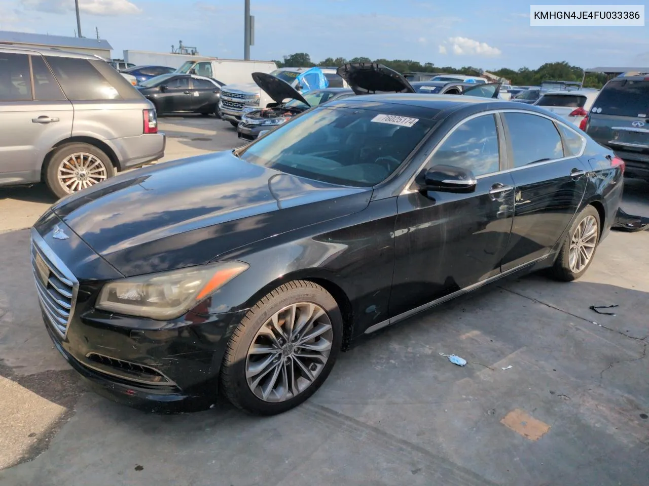 2015 Hyundai Genesis 3.8L VIN: KMHGN4JE4FU033386 Lot: 76025174