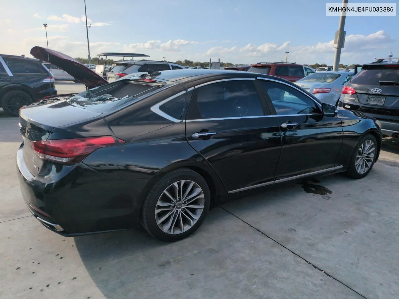 2015 Hyundai Genesis 3.8L VIN: KMHGN4JE4FU033386 Lot: 76025174