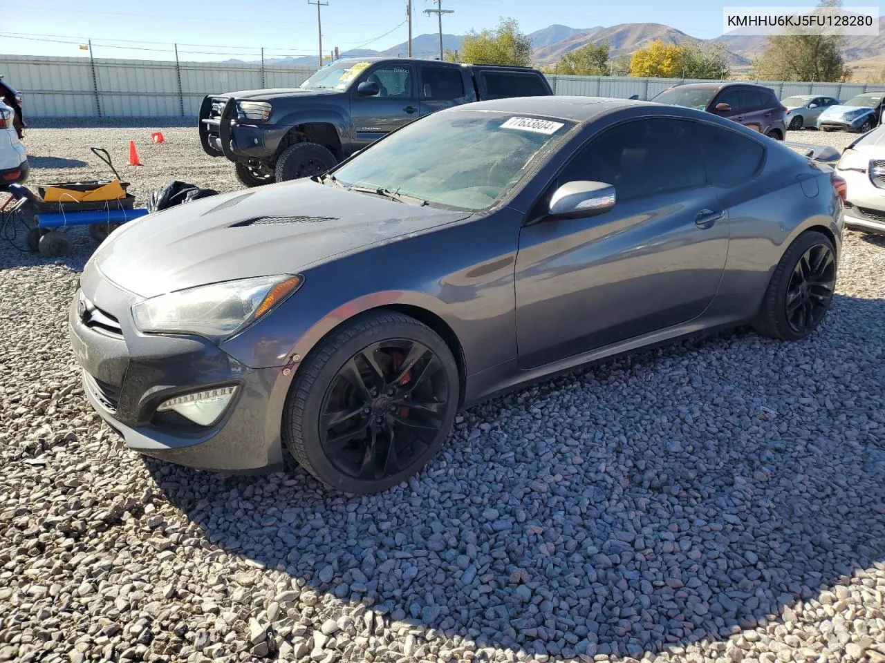 2015 Hyundai Genesis Coupe 3.8L VIN: KMHHU6KJ5FU128280 Lot: 77633804