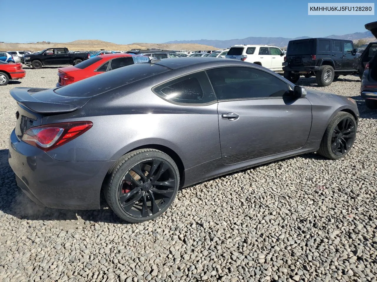 2015 Hyundai Genesis Coupe 3.8L VIN: KMHHU6KJ5FU128280 Lot: 77633804