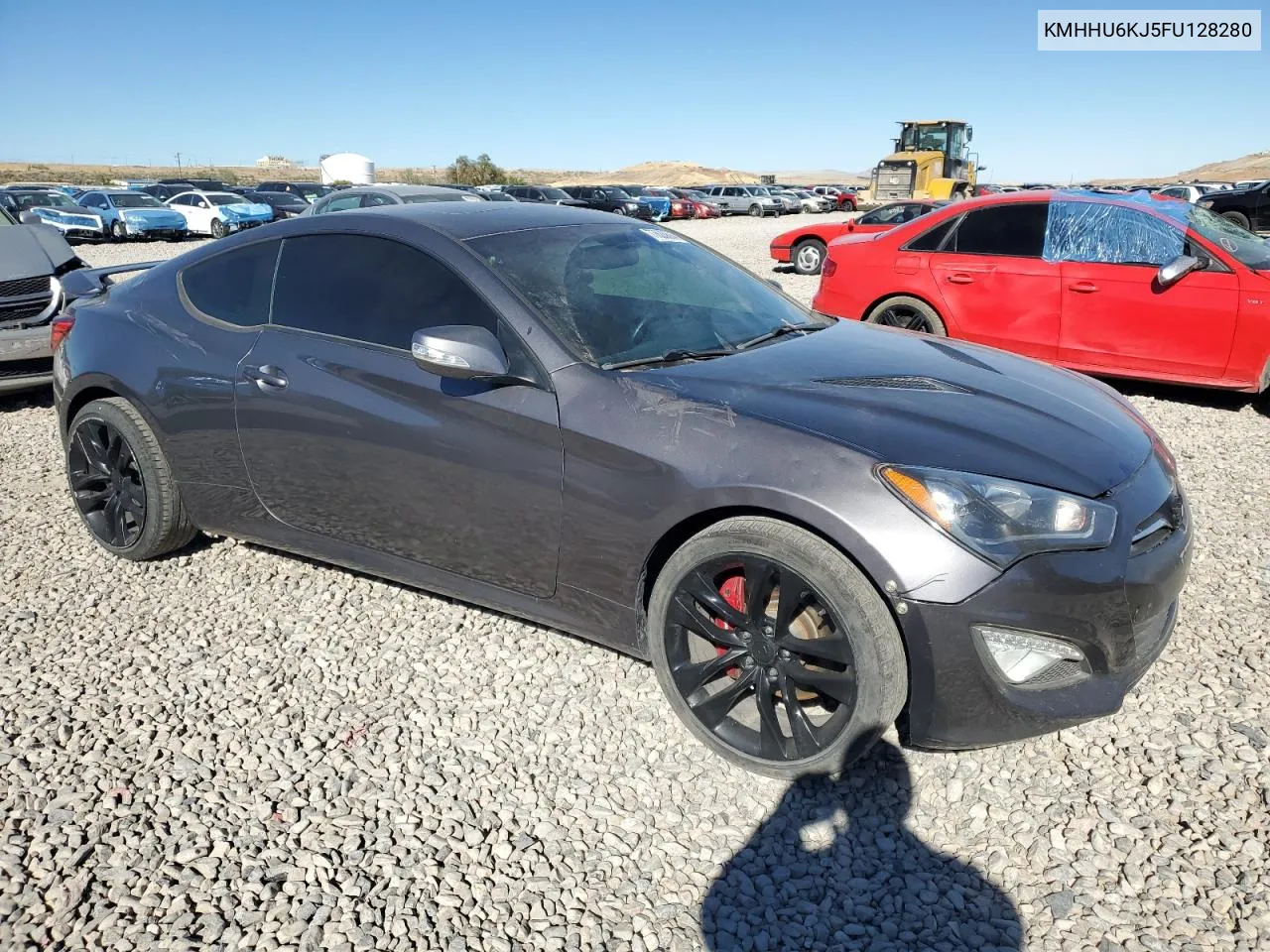 2015 Hyundai Genesis Coupe 3.8L VIN: KMHHU6KJ5FU128280 Lot: 77633804