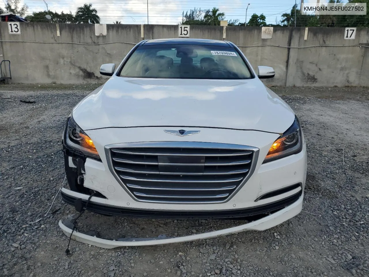 2015 Hyundai Genesis 3.8L VIN: KMHGN4JE5FU027502 Lot: 78709804