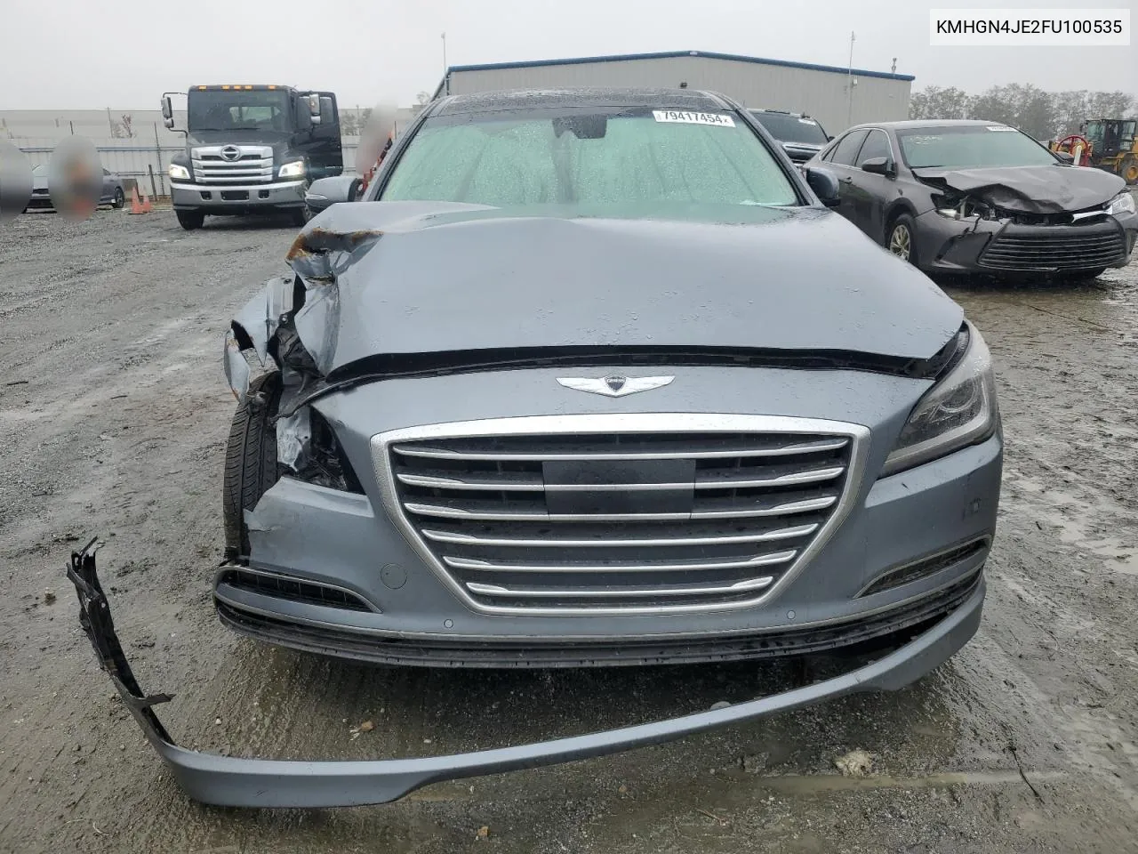 2015 Hyundai Genesis 3.8L VIN: KMHGN4JE2FU100535 Lot: 79417454