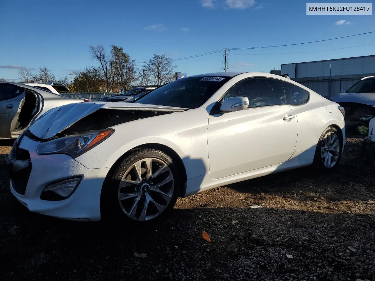 2015 Hyundai Genesis Coupe 3.8L VIN: KMHHT6KJ2FU128417 Lot: 80339234