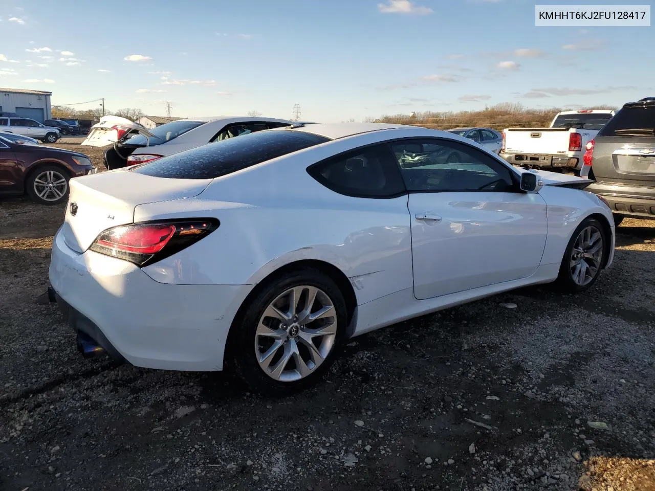 2015 Hyundai Genesis Coupe 3.8L VIN: KMHHT6KJ2FU128417 Lot: 80339234