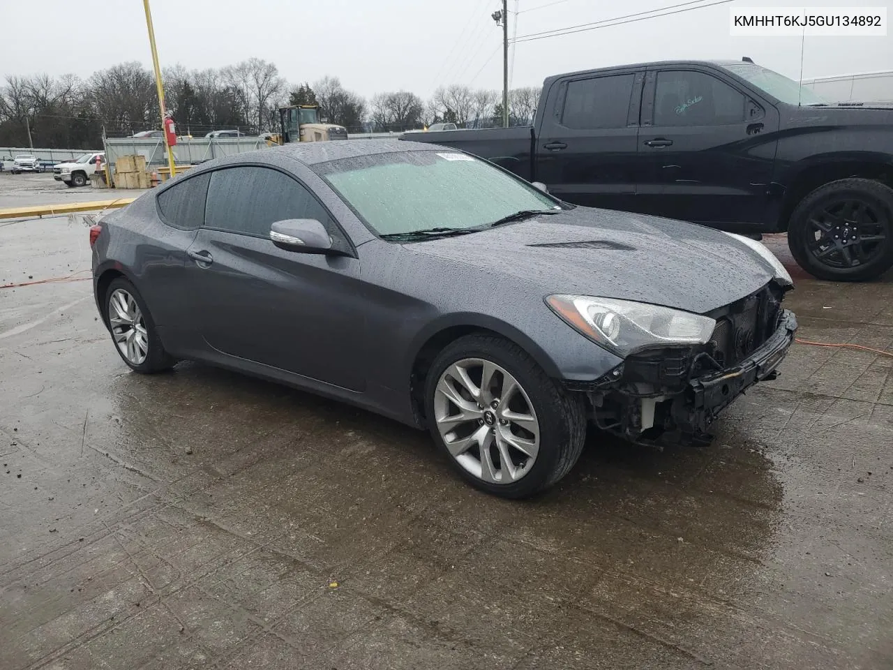 2016 Hyundai Genesis Coupe 3.8L VIN: KMHHT6KJ5GU134892 Lot: 45156344