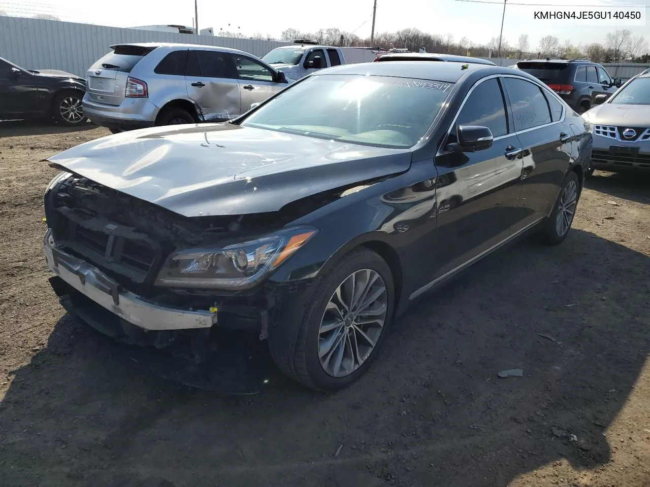 2016 Hyundai Genesis 3.8L VIN: KMHGN4JE5GU140450 Lot: 50043314