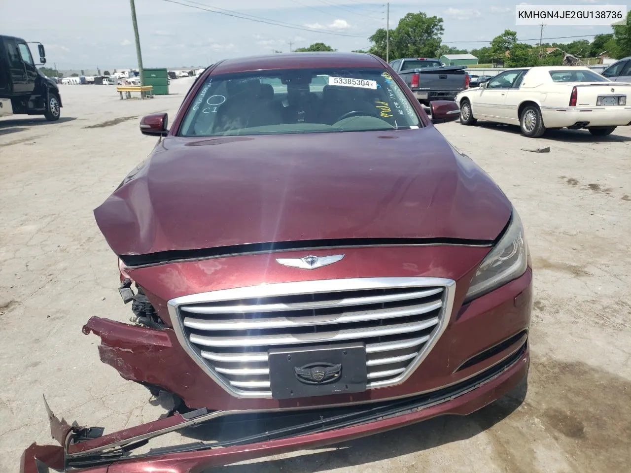 2016 Hyundai Genesis 3.8L VIN: KMHGN4JE2GU138736 Lot: 53385304