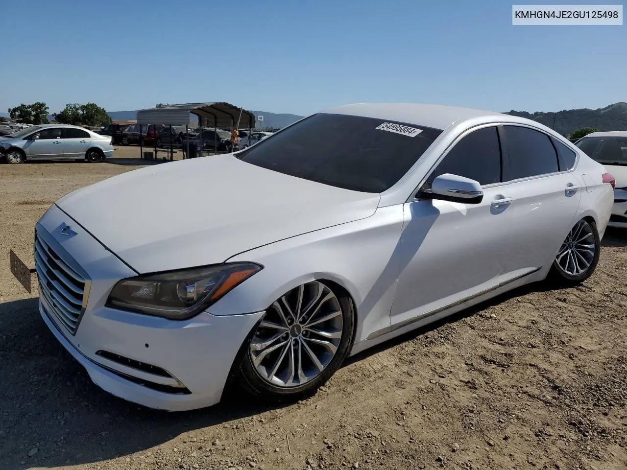 2016 Hyundai Genesis 3.8L VIN: KMHGN4JE2GU125498 Lot: 54595884