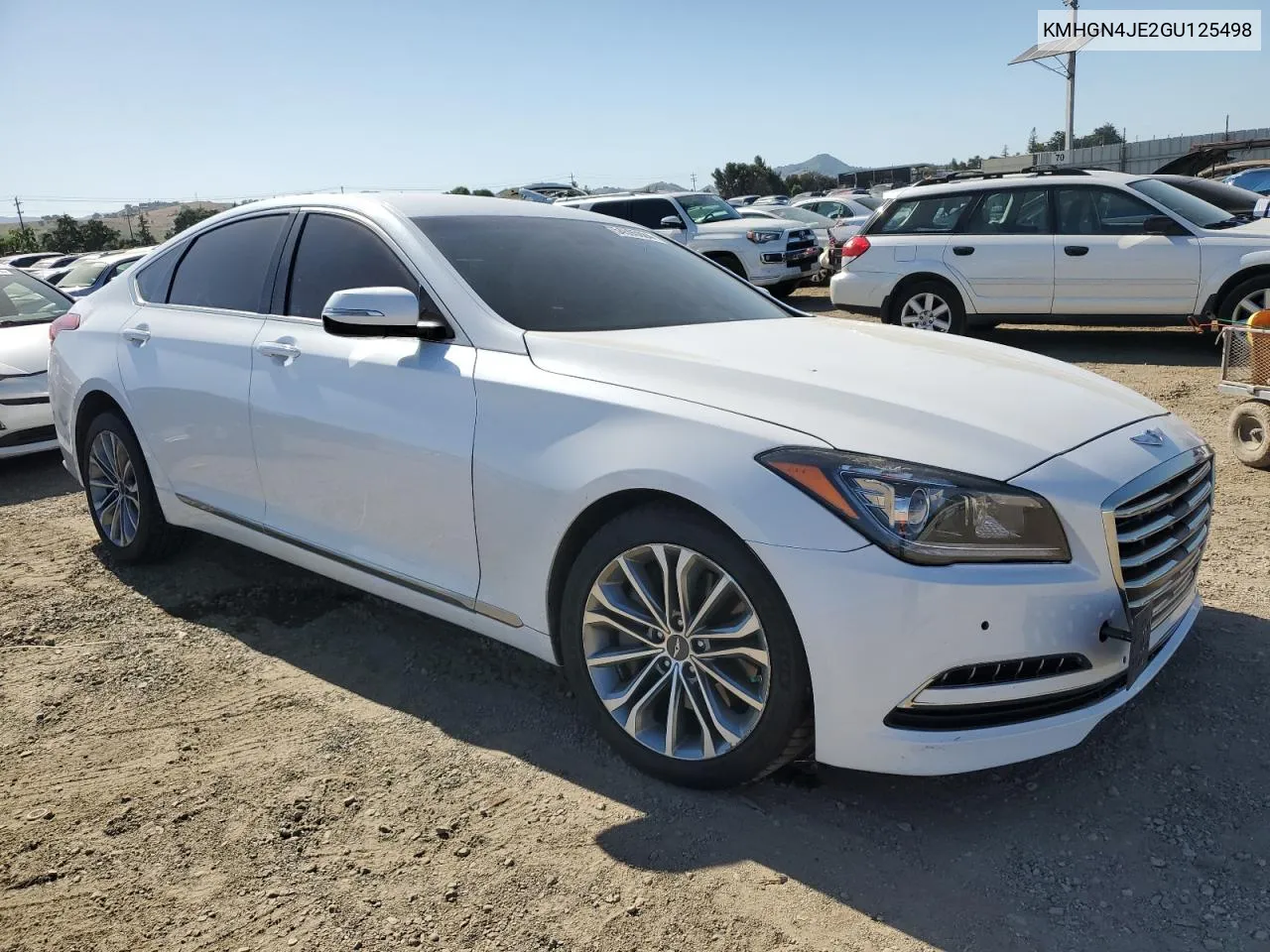 2016 Hyundai Genesis 3.8L VIN: KMHGN4JE2GU125498 Lot: 54595884