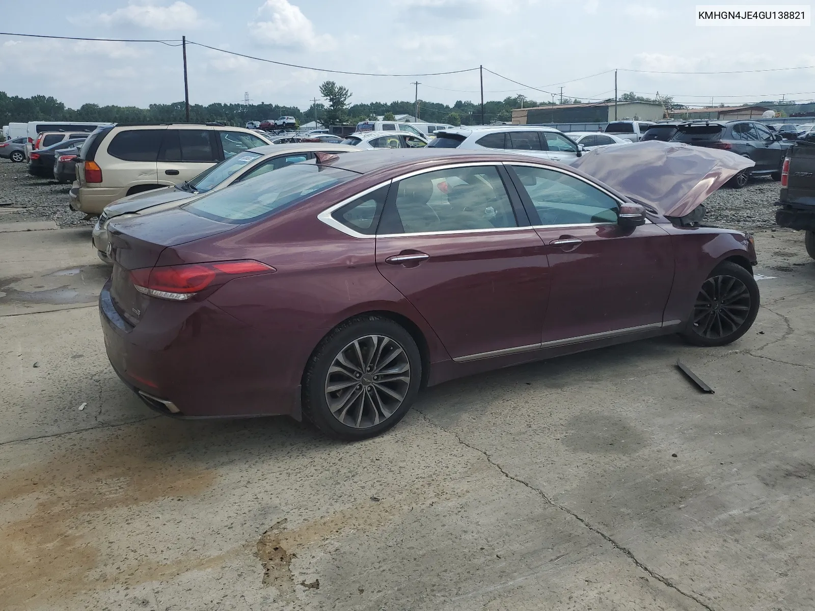 2016 Hyundai Genesis 3.8L VIN: KMHGN4JE4GU138821 Lot: 64013554