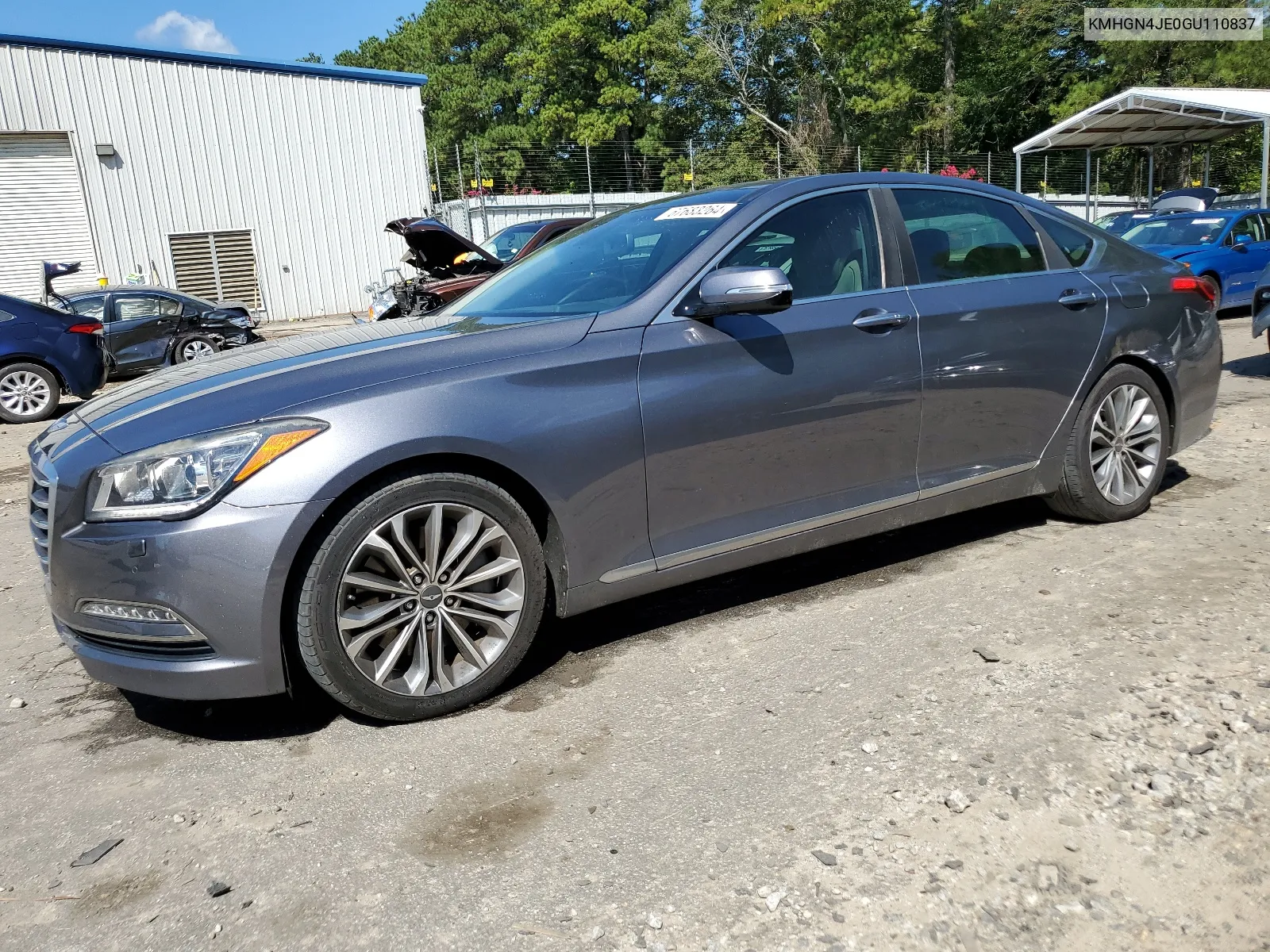 KMHGN4JE0GU110837 2016 Hyundai Genesis 3.8L