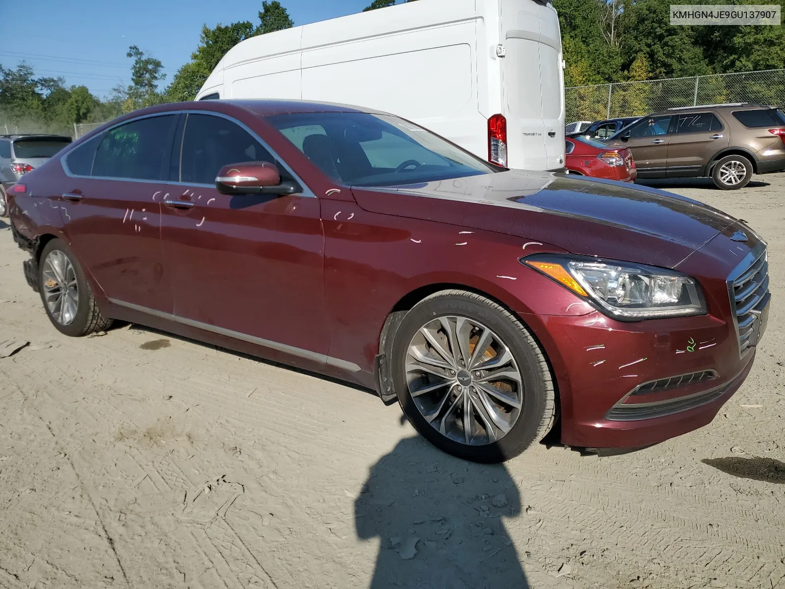 2016 Hyundai Genesis 3.8L VIN: KMHGN4JE9GU137907 Lot: 68318934