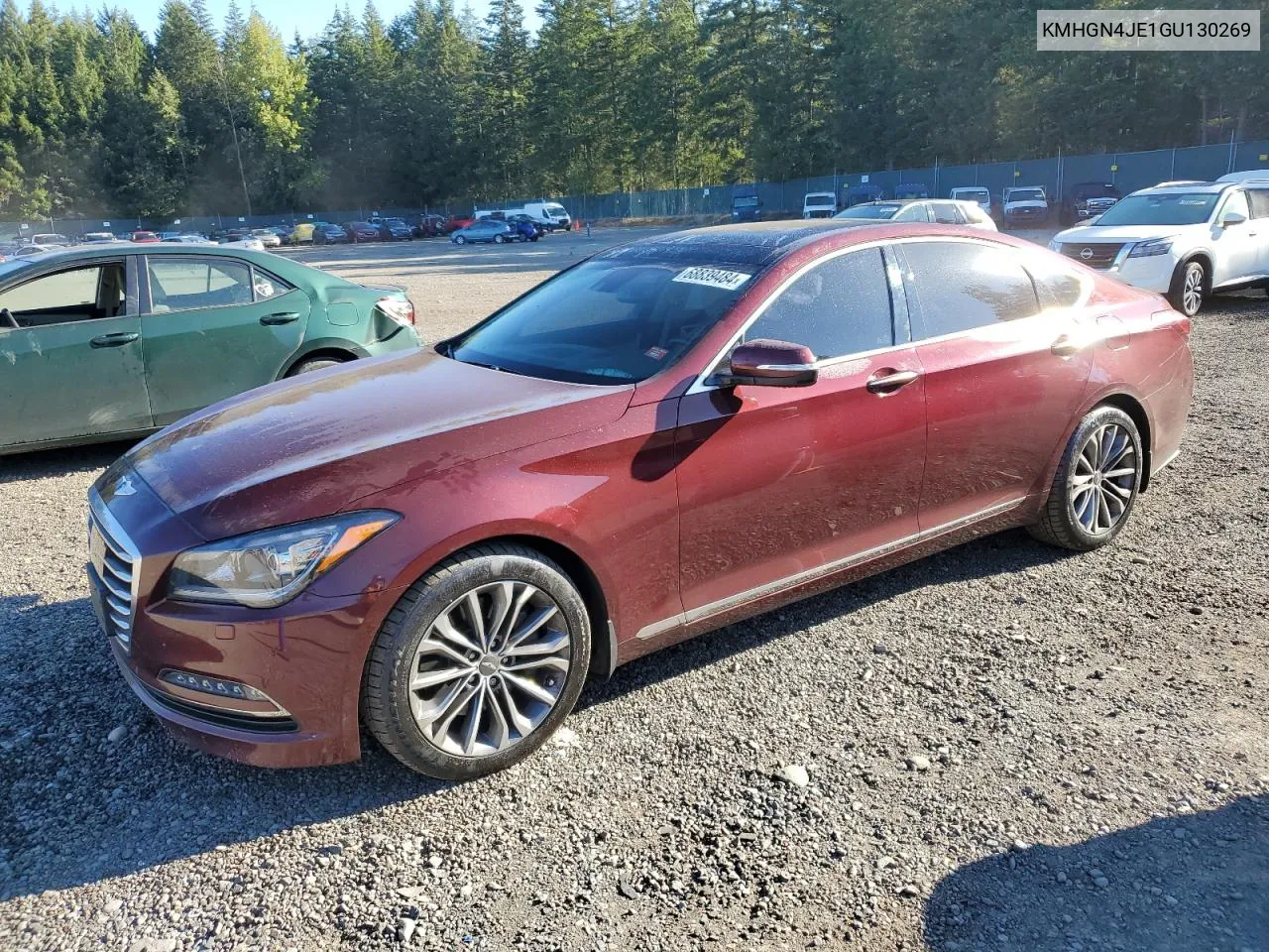 2016 Hyundai Genesis 3.8L VIN: KMHGN4JE1GU130269 Lot: 68839484